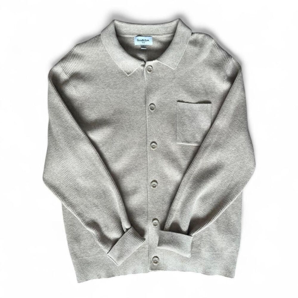 Goodfellow-co Men's Cream and Tan Jumper